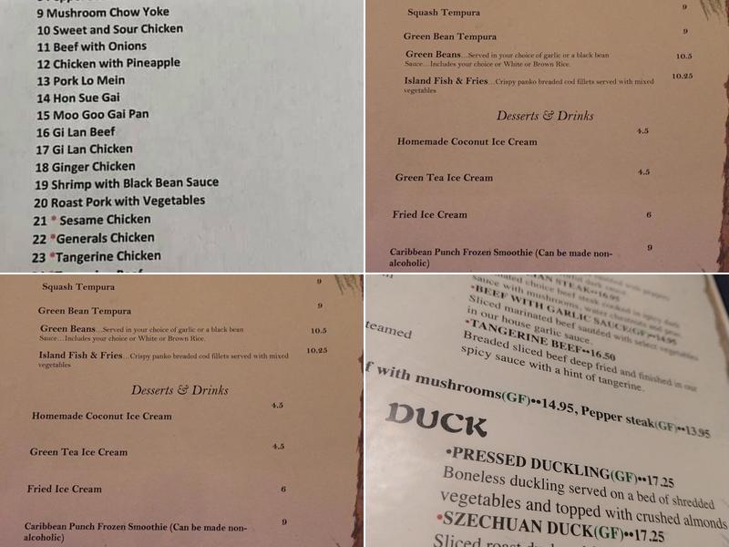 Luau Hale Restaurant Menu