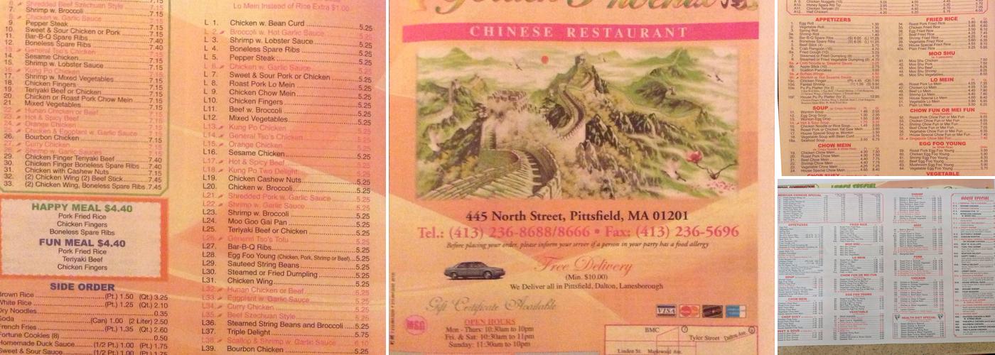 Golden Phoenix Menu