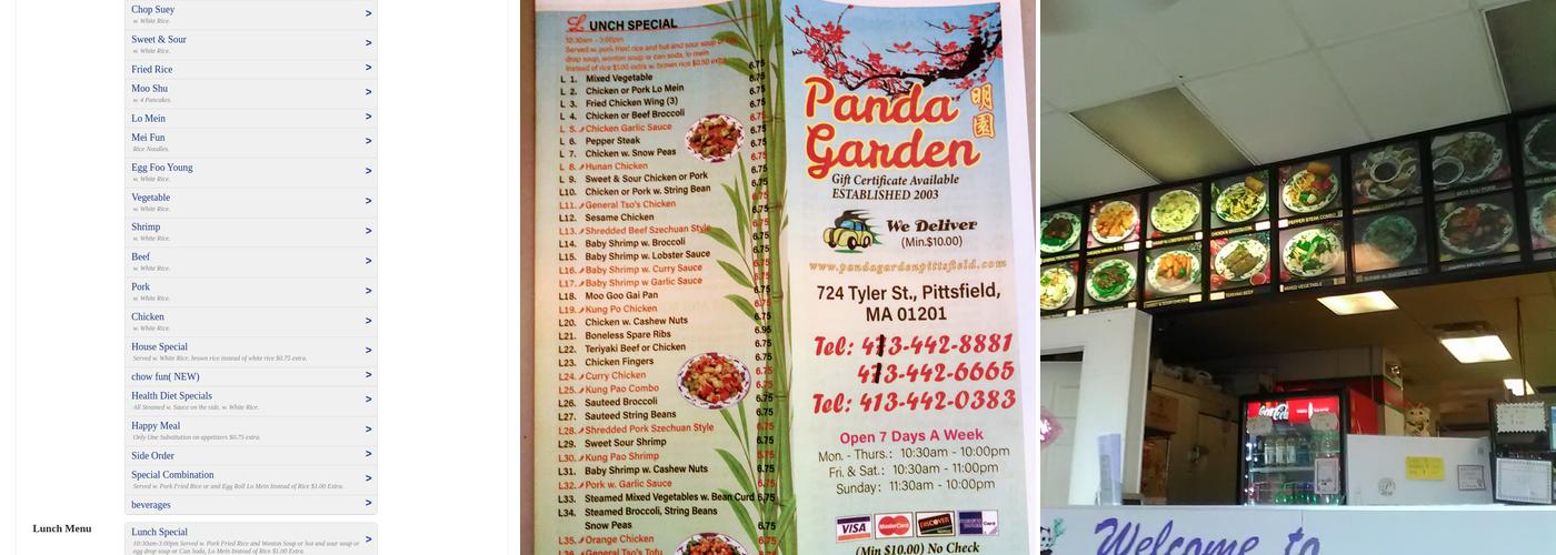Panda Garden Menu
