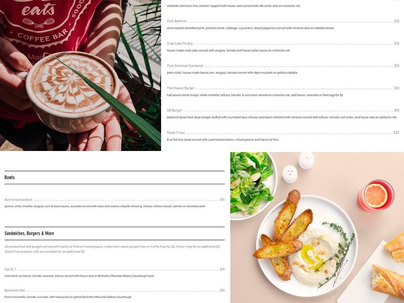 GB Eats Menu
