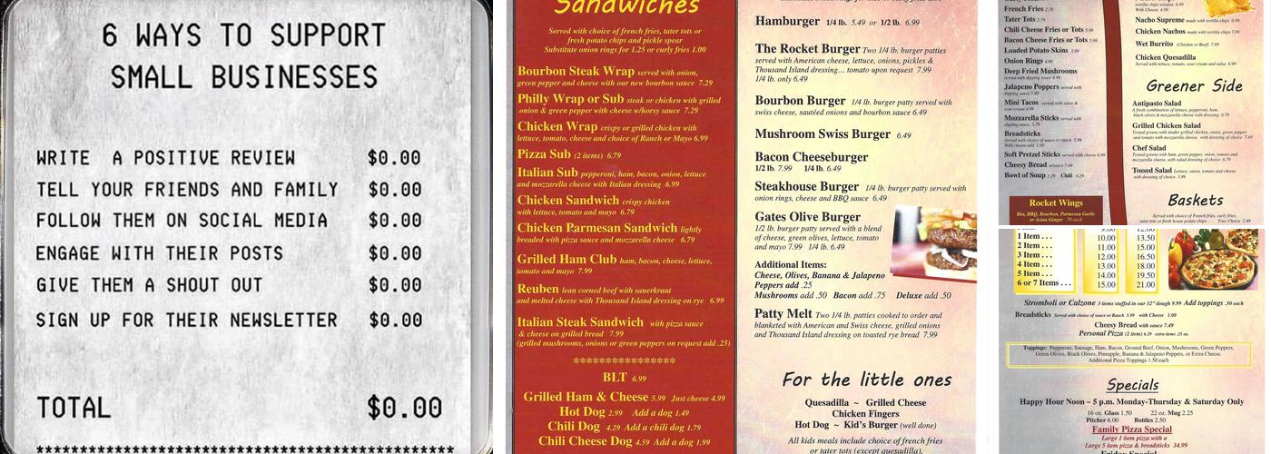 Rocket Bowling Bar & Grill Menu