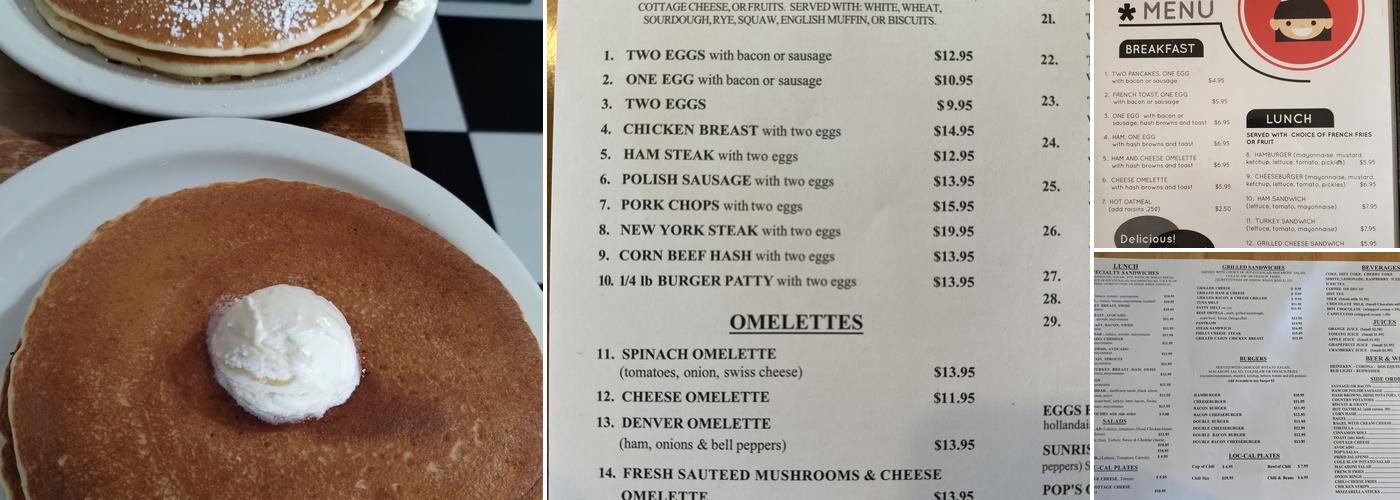 Pop's Cafe Menu