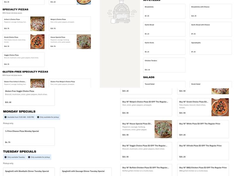 Bennington Pizza House Menu