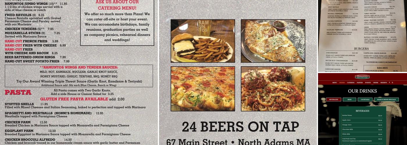 Ramuntos Brick Oven Pizza Menu