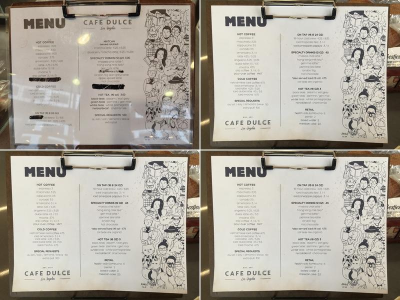 Cafe Dulce Menu