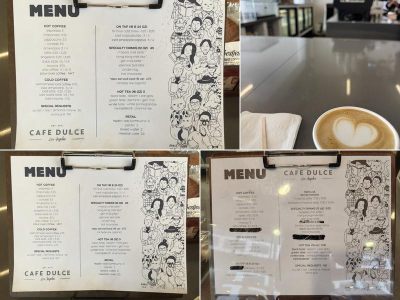 Cafe Dulce Menu