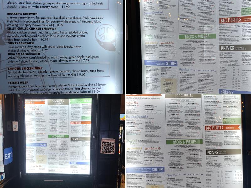 The L.A. Cafe Menu