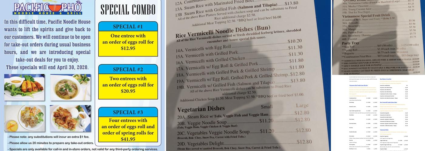 Pacific Noodle House Menu