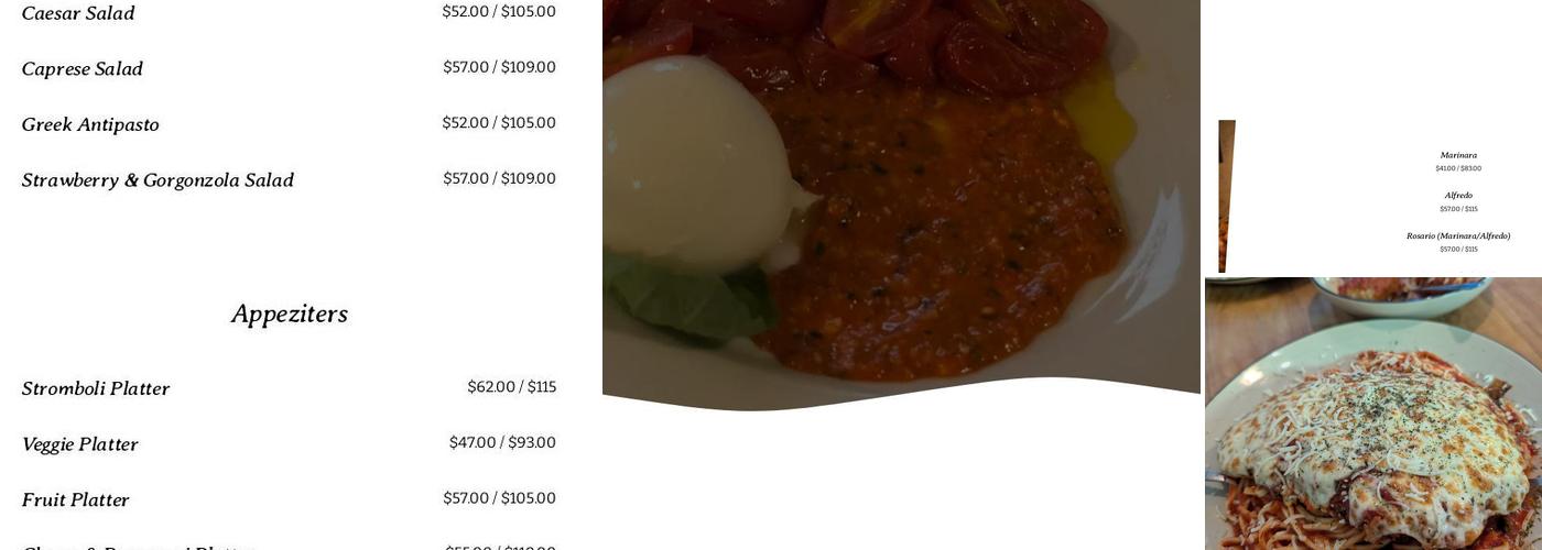 De Fazio's Menu