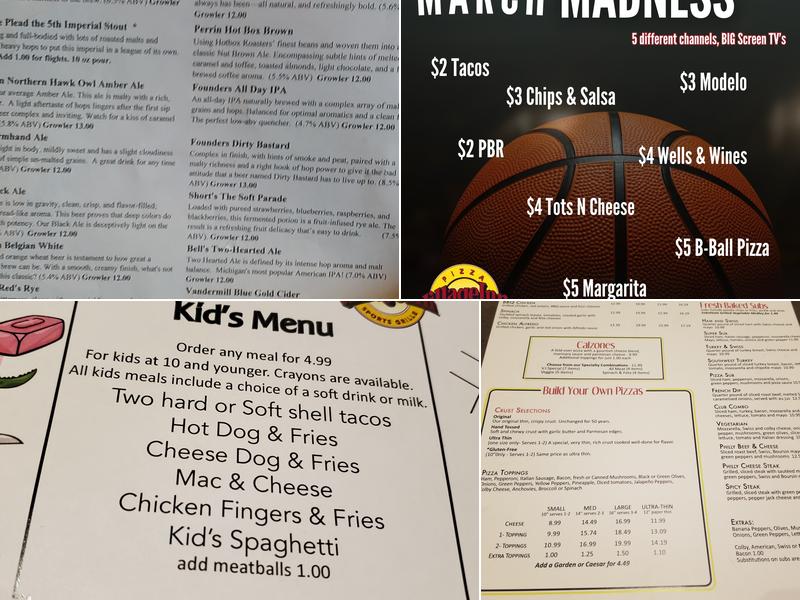 Village Inn Pizza Parlor Menu