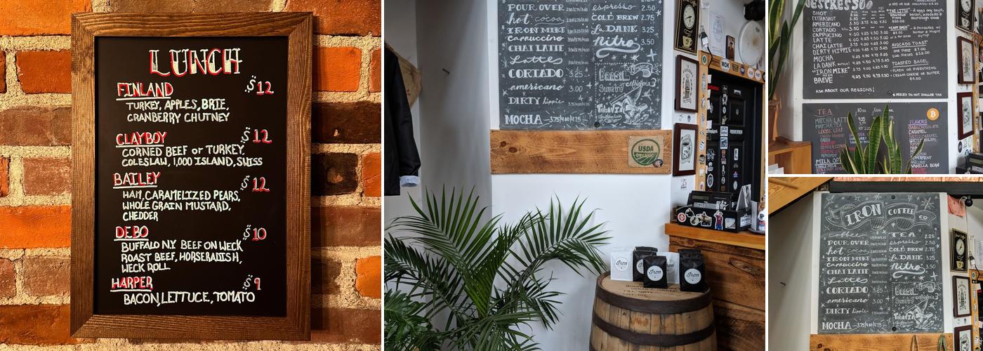 Iron Coffee Co. Menu