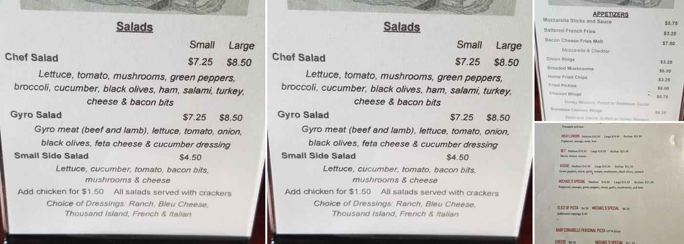 Michael's Menu