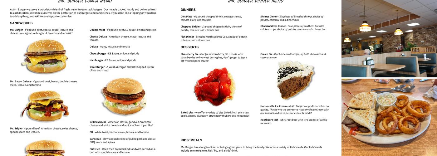 Mr. Burger Menu
