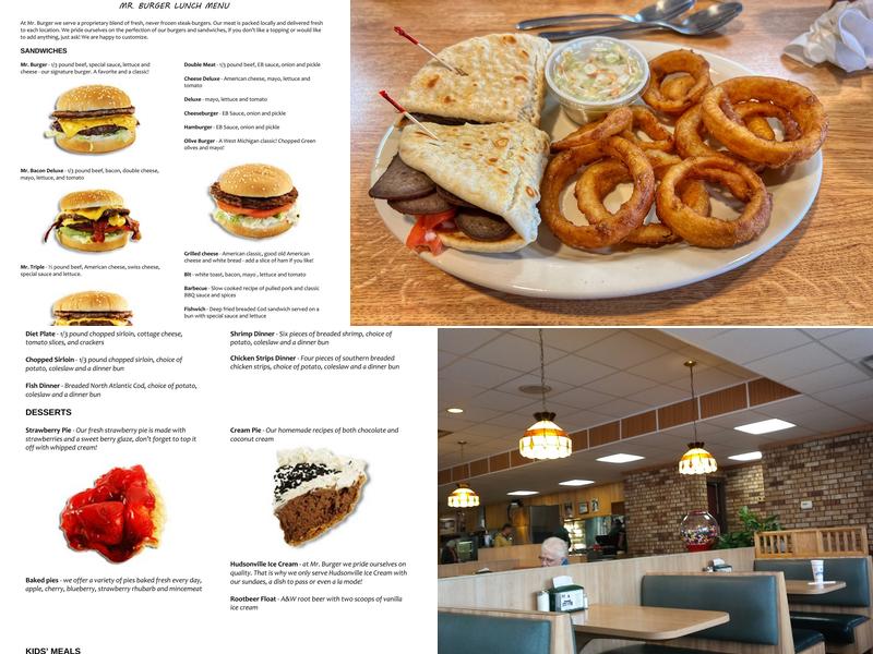 Mr. Burger Menu