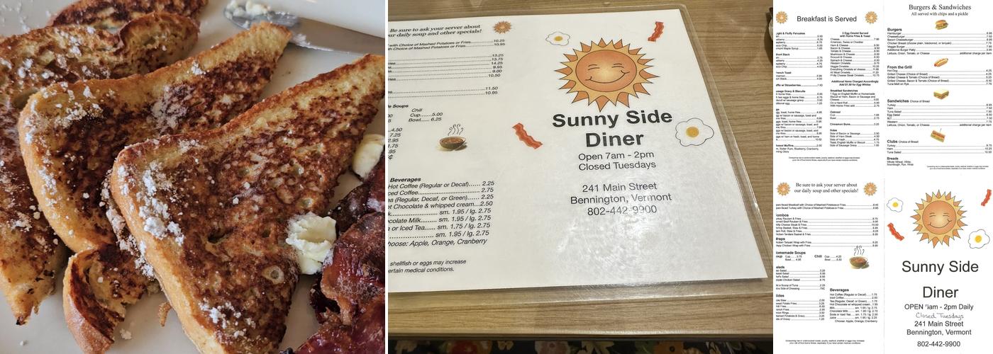 Sunny Side Diner Menu