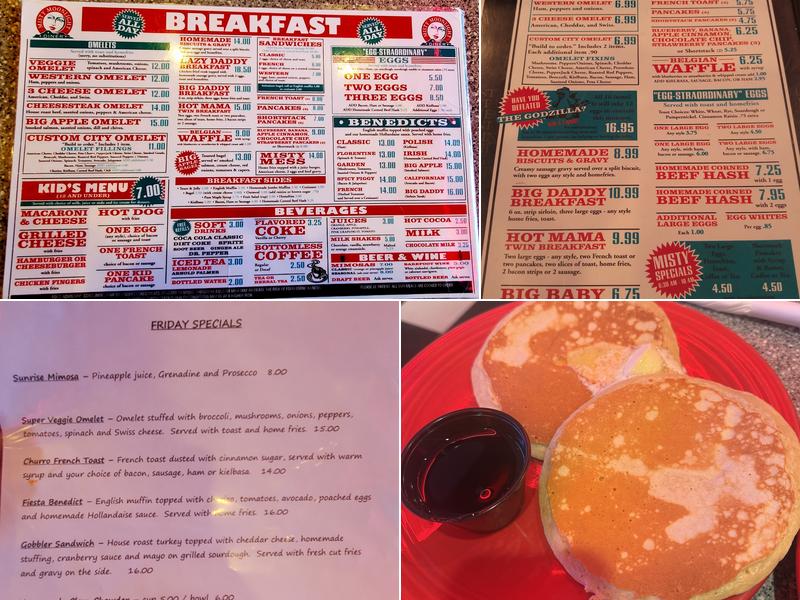 Misty Moonlight Diner Menu