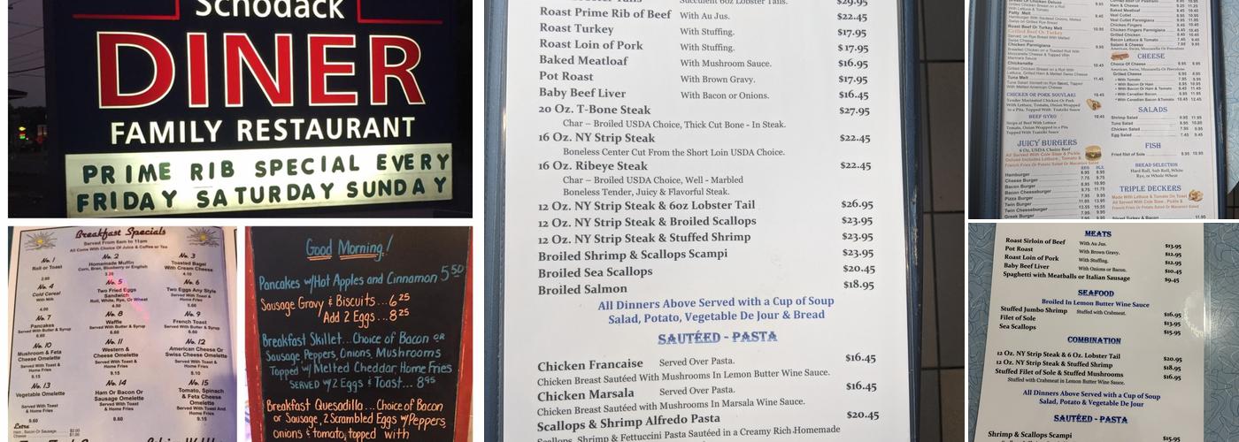 Schodack Diner Menu