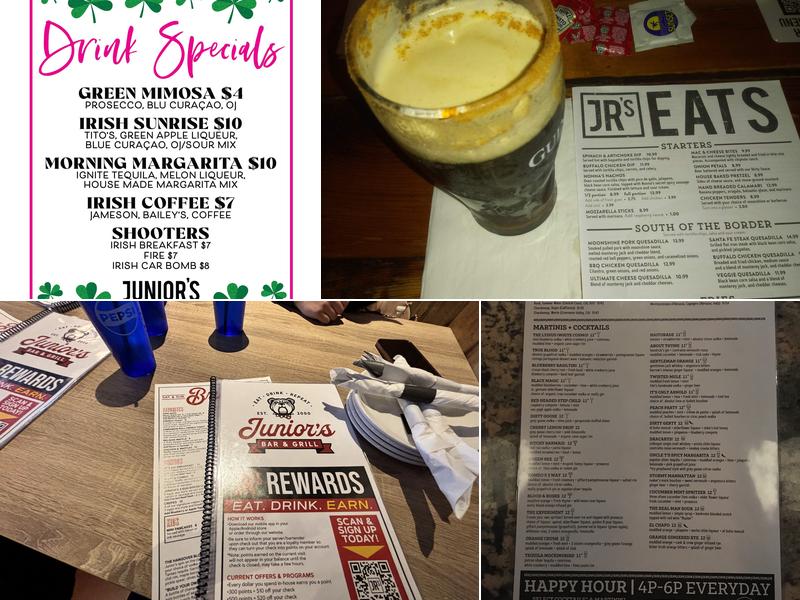Juniors Bar and Grill Menu