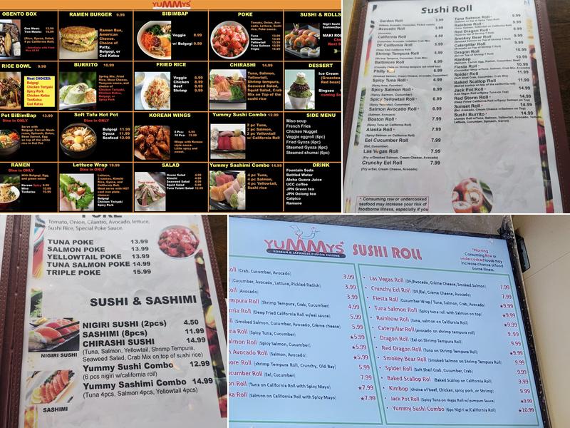 Yummy's Menu