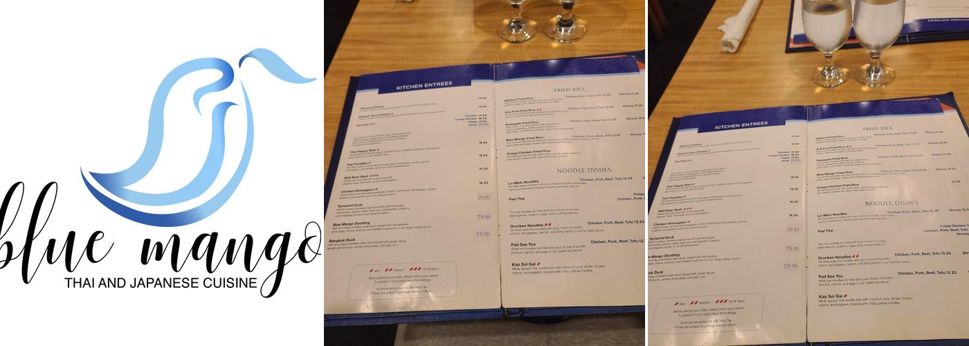 Blue Mango Menu