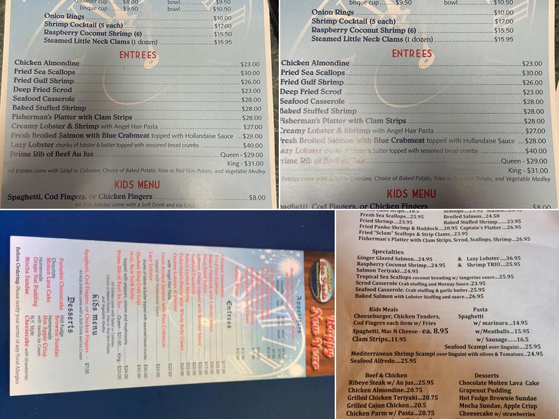 Boston Sea Foods Menu