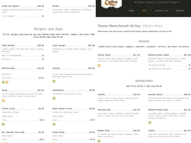 Jezebel's Eatery Menu