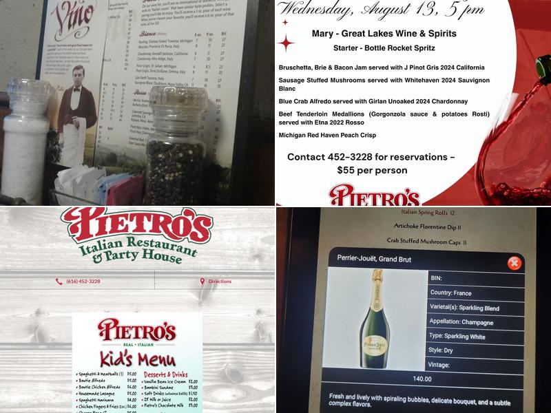 Pietro's Italian Restaurant Menu