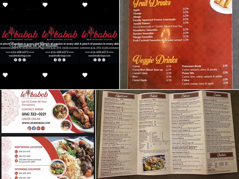 Le Kabob Menu