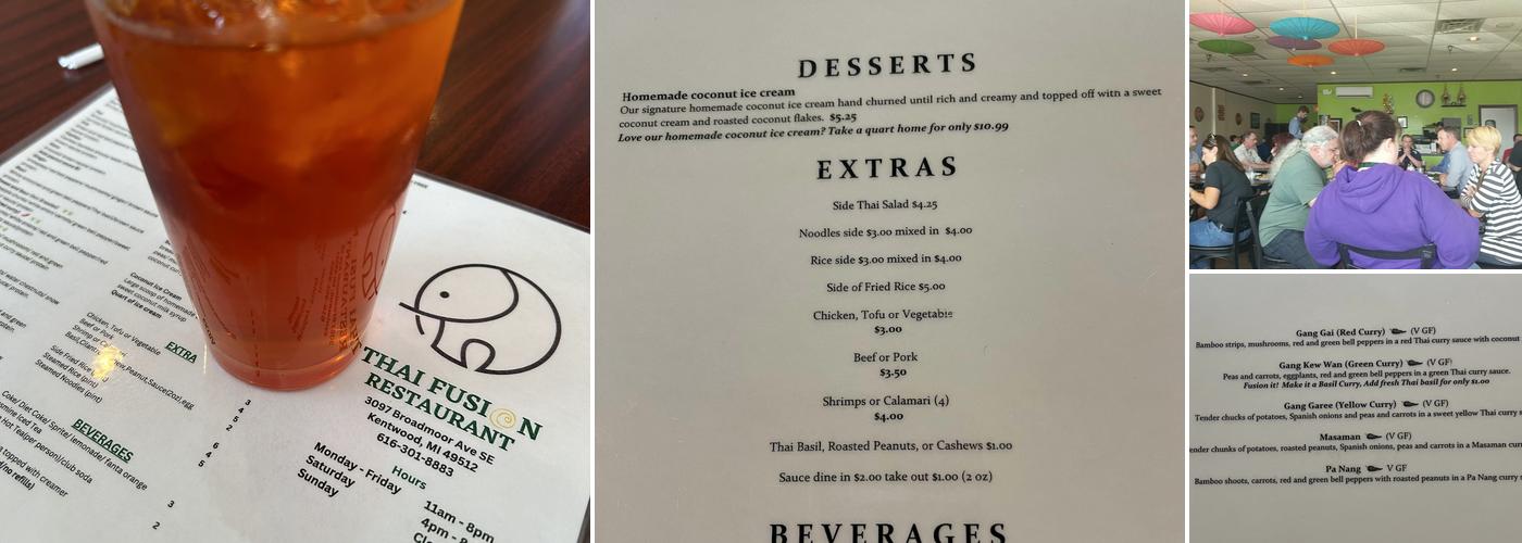 Thai Fusion Menu