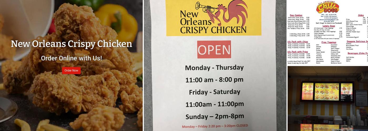 New Orleans Crispy Chicken Menu