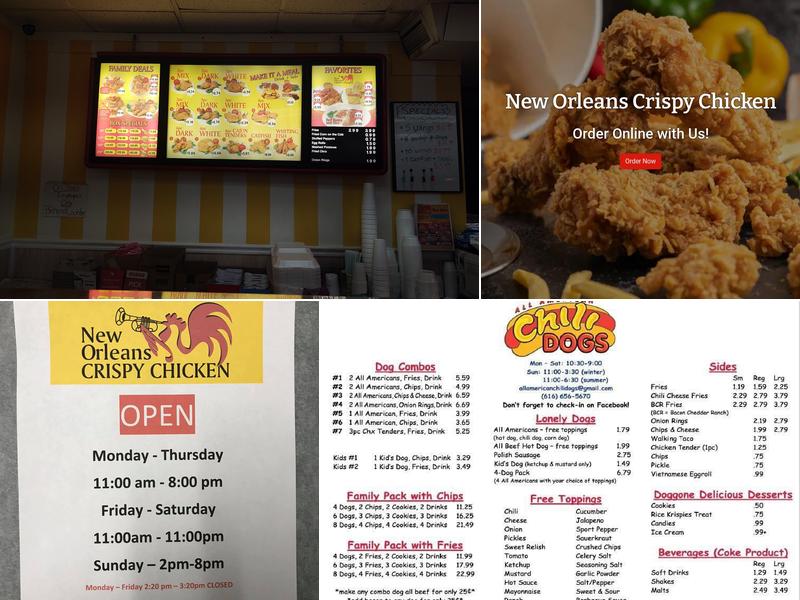 New Orleans Crispy Chicken Menu
