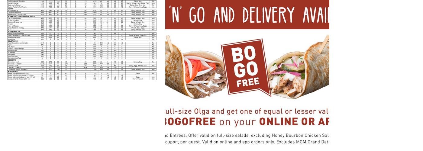 Olga's Fresh Grille Menu