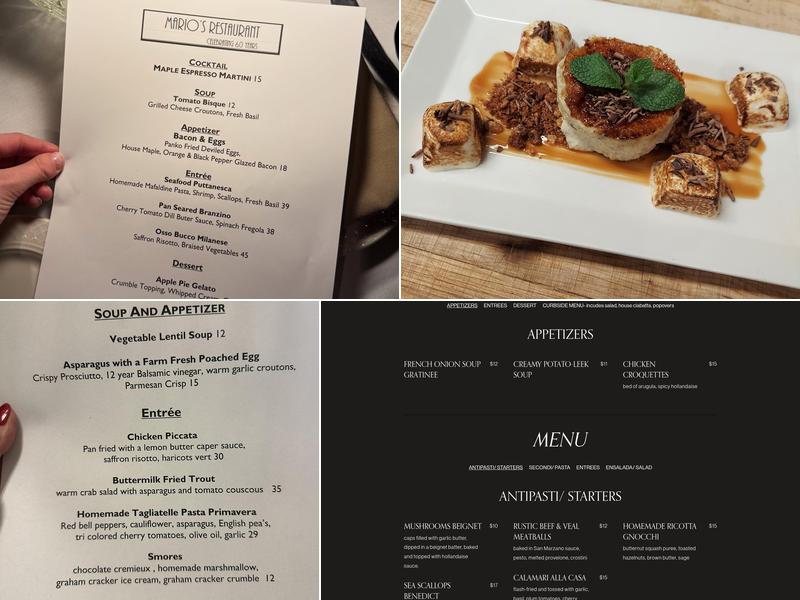Mario's Menu