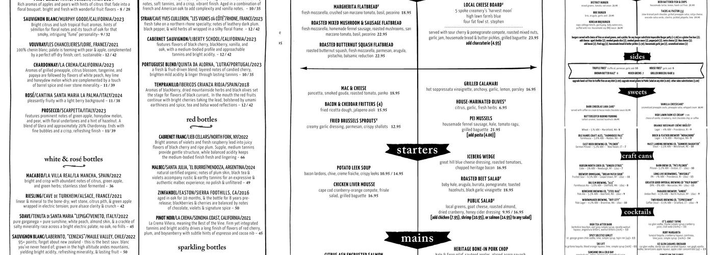 District Kitchen & Bar Menu