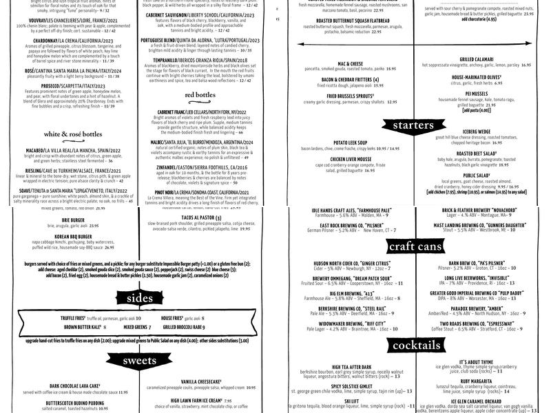 District Kitchen & Bar Menu