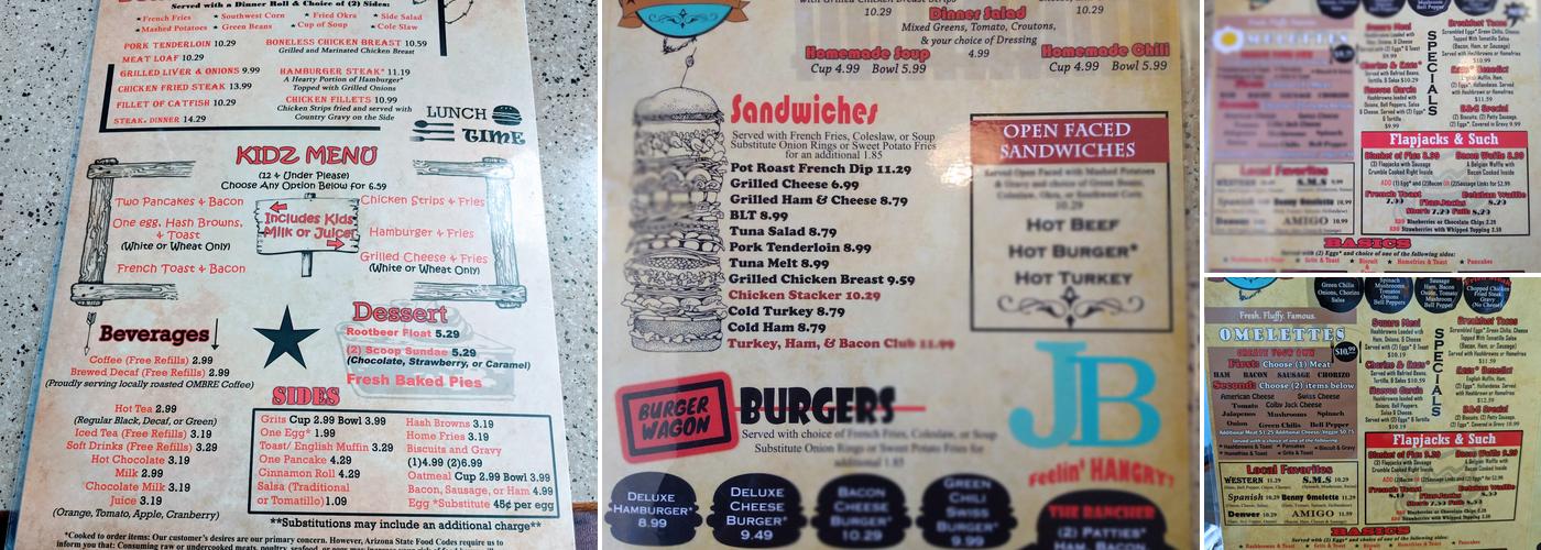 Jerry Bob's Catalina Menu