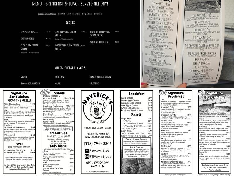 Maverick's Menu