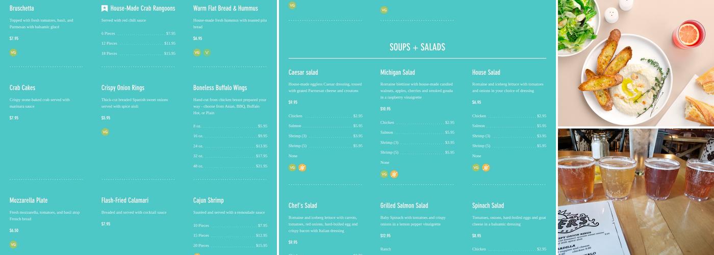 Harper's Restaurant & Brew Pub Menu