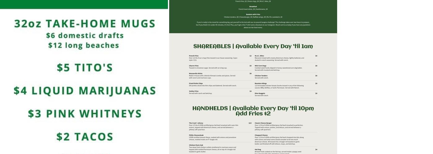 The Riv Menu