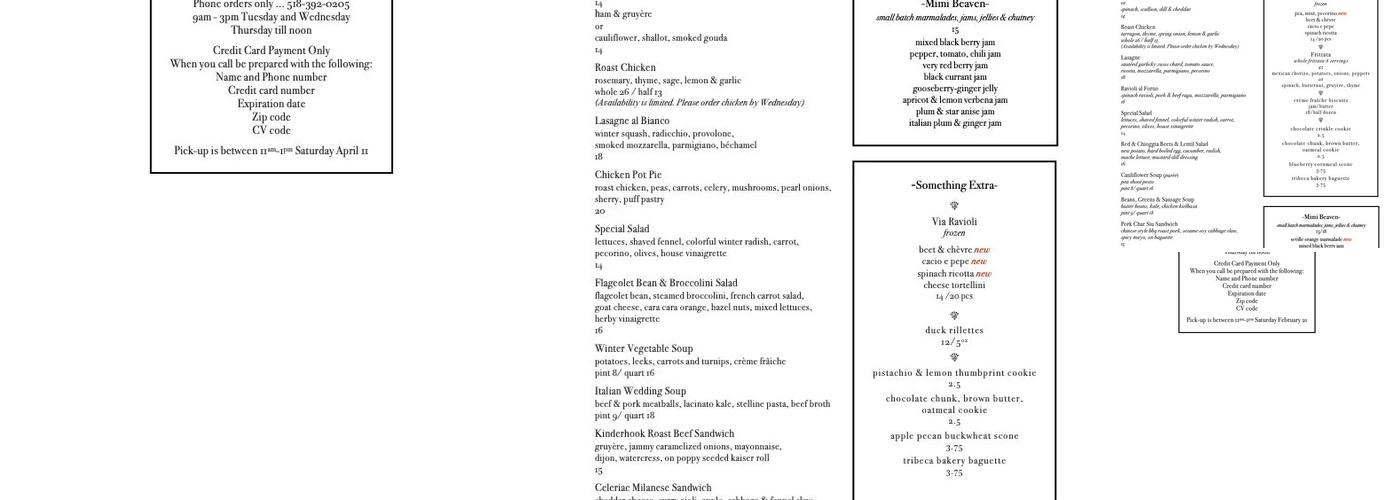 benGABLEsavories Menu