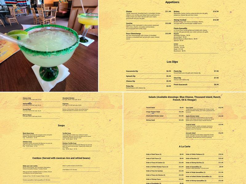La Fiesta Menu