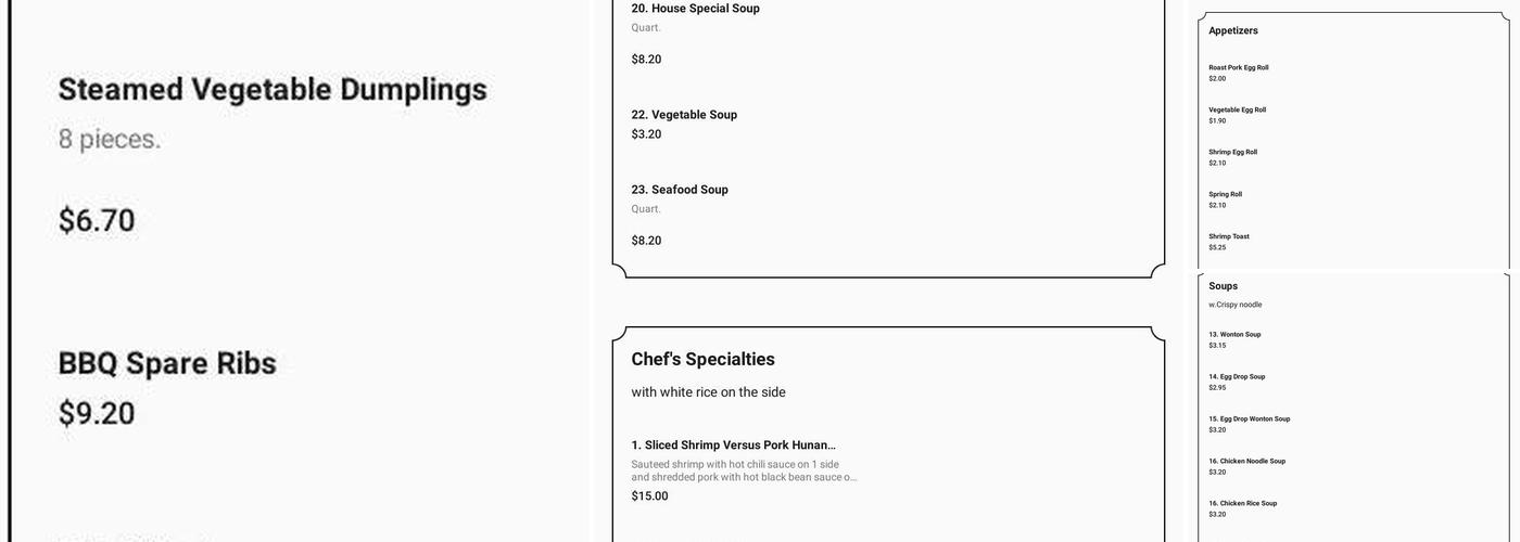 Lam's Chinese Kitchen Menu