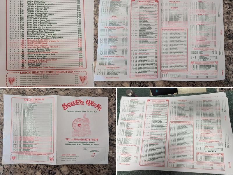 Southwok Menu