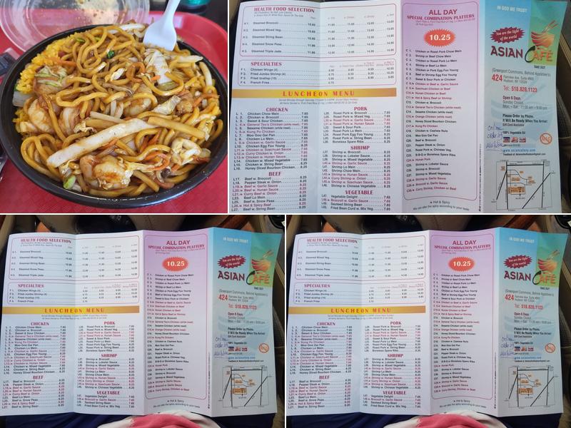 Asian Cafe Menu