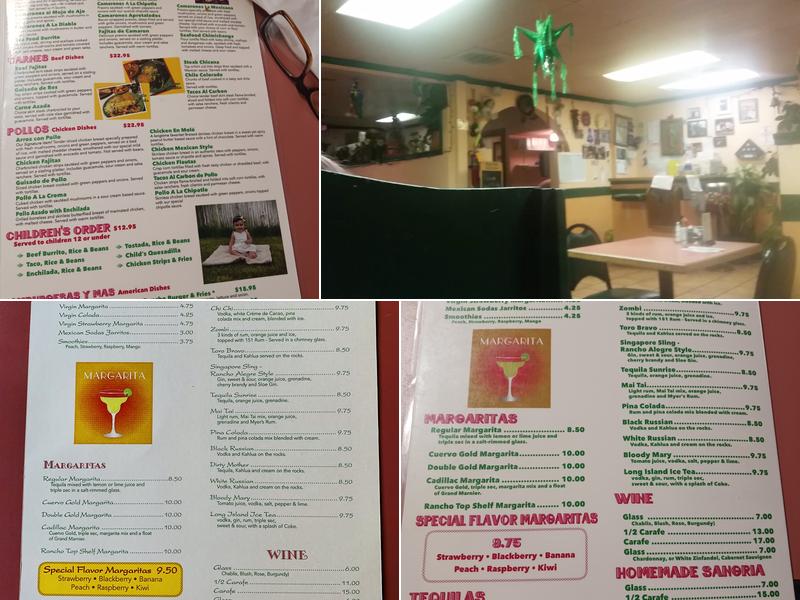 Rancho Alegre Menu
