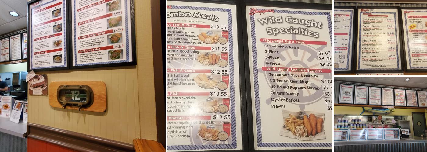 Skippers Restaurant Menu