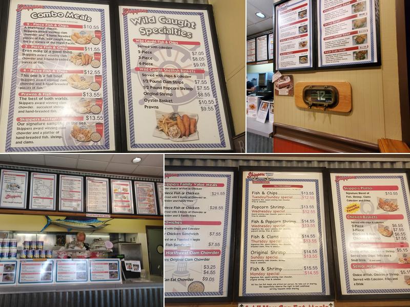 Skippers Restaurant Menu