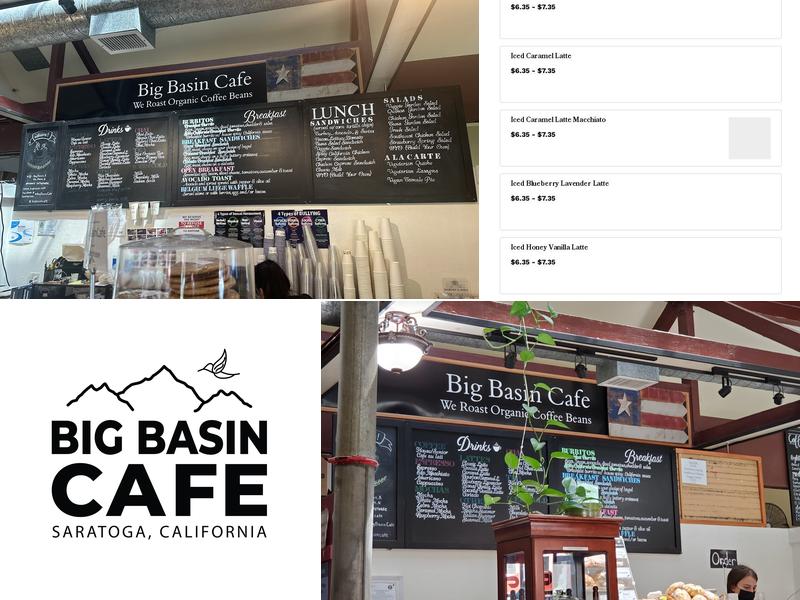 Big Basin Cafe Menu