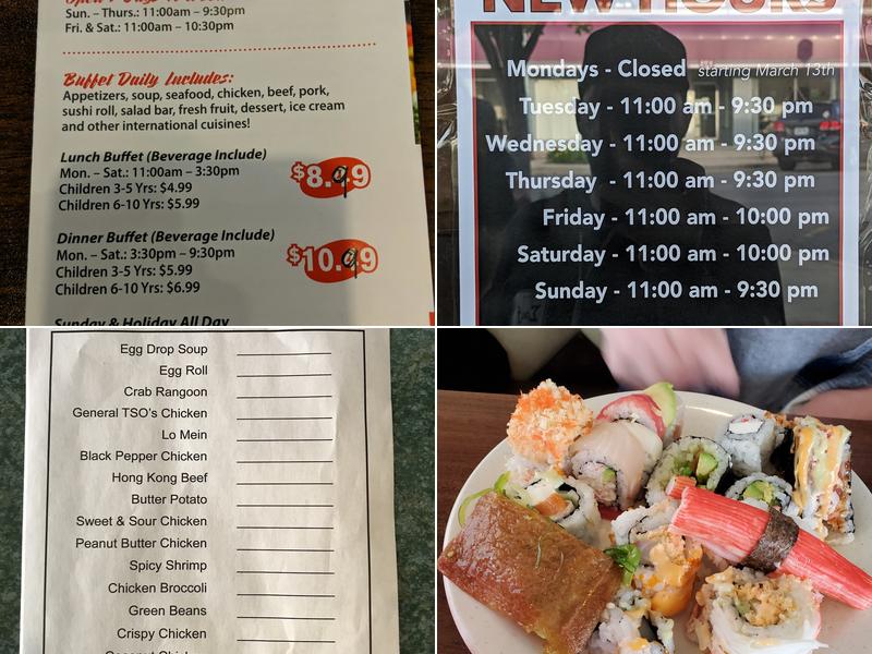 Jade Buffet Menu