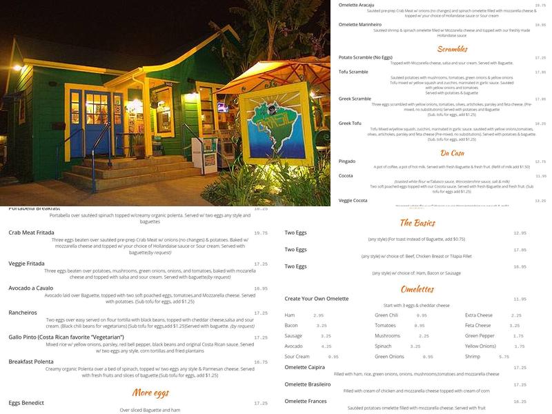 Cafe Brasil Menu